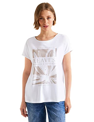 Street One Damska koszulka letnia z nadrukiem, biały, 42