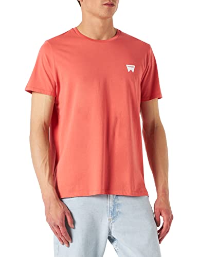 Wrangler T-shirt męski Ss Sign Off Tee, Spiced Coral, S