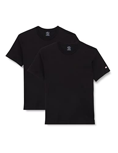 Champion Męski T-shirt z logo American Classics (2 sztuki), czarny, L