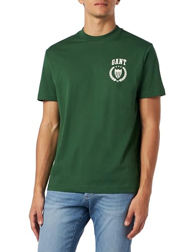GANT crest ss koszulka męska, zielony (Forest Green), XXL