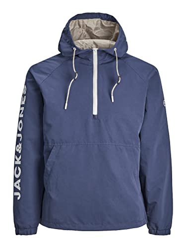 Jack & Jones Kurtka męska Jorluke Anorak, Marynarka wojenna/szczegóły: nadruk, S