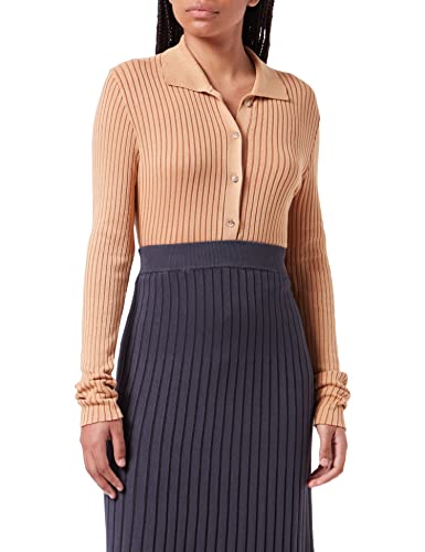 Noa Noa Damska bluza z wiskozy, długi rękaw Cardigan Sweater, ICED Coffee, S