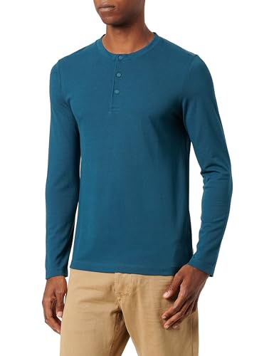 s.Oliver T-shirt męski z długim rękawem niebieski zielony L, Niebieski zielony, L