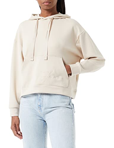 HUGO Damska bluza z kapturem Smooth_Hoodie, Light Beige271, L