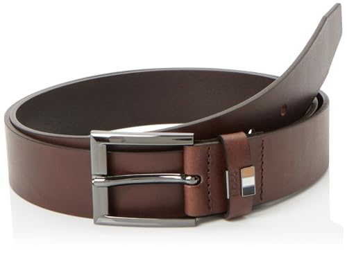 BOSS Męski pasek Den-En-Loop_Sz35, ciemnobrązowy 202, 115, Dark Brown202