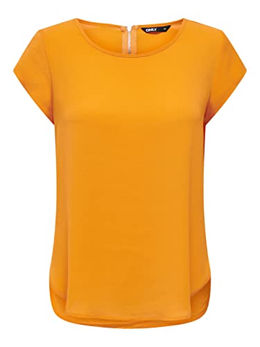 Bestseller A/S Damski ONLVIC S/S SOLID NOOS PTM Top, morelowy, 34, morela, 34