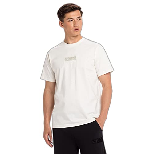 FILA Męski T-shirt BELSH Tee, Egret, S
