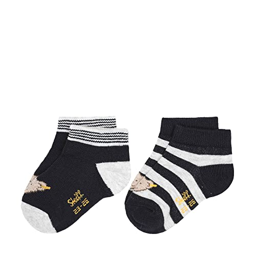 Steiff Unisex dziecięce Mini Basic skarpety, 2 sztuki w opakowaniu GOTS, Steiff Navy, 22