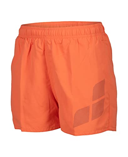 Arena Boys' Beach Short Logo R Swim Trunks Unisex - dla dzieci i chłopców, nípola-asphalt, 8-9 anni