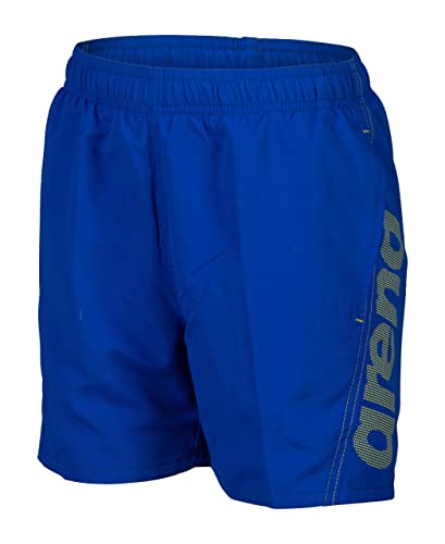 ARENA Fundamentals Logo Jr Boxer R Swim Trunks Dla dzieci i młodzieży, Neon Blue-soft Green, 6-7 anni