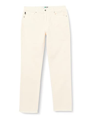 Love Moschino Damskie spodnie Bull with Heart Back Tag Casual Pants, kremowy, 31
