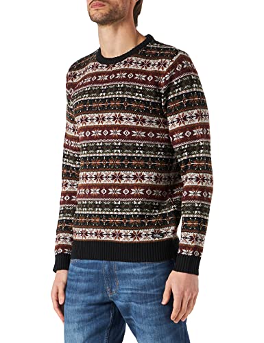 BLEND Sweter męski, 194007/czarny, L