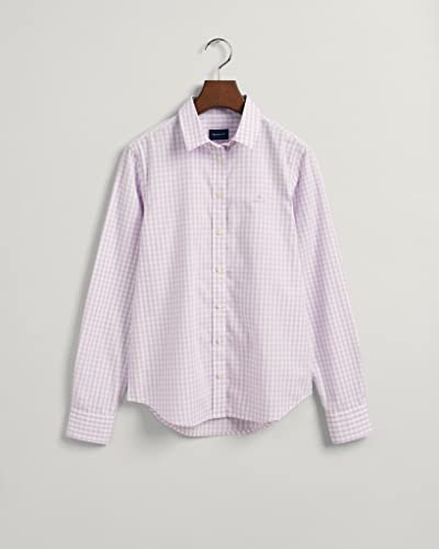 GANT Damska koszulka REG Broadcloth Gingham klasyczna koszula, Soothing Lilac, Standard, Soothing Lilac, 32