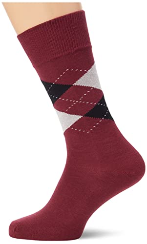 Hackett London Męskie skarpetki Argyle Socks, burg/czarne, S/M