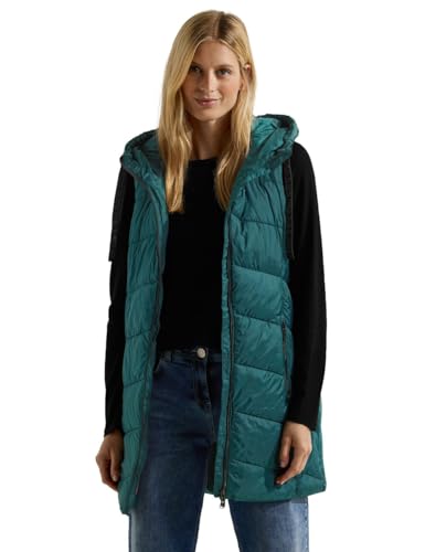 Cecil Damska kamizelka pikowana B220186, długa, Night Forest Green, L, Night Forest Green, L