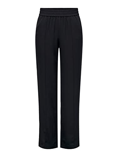 ONLY Damskie spodnie ONLLUCY-LAURA MW Wide Pintuck Pant NOOS, czarne, SW / 32L, czarny, S x 32L