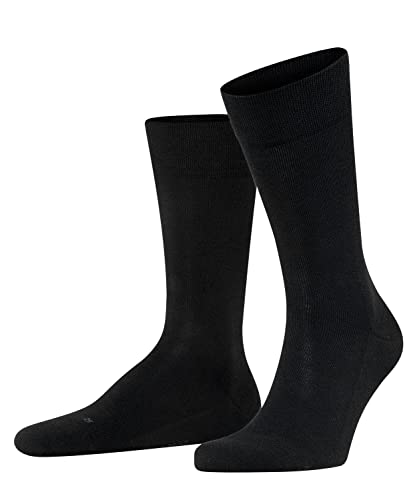 FALKE Mężczyźni Skarpety Sensitive London M SO Zrównoważona Bawełna bezuciskowe 1 Para, Czarny (Black 3000), 39-42