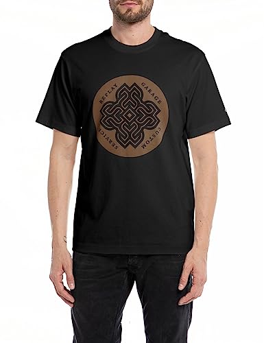 Replay T-shirt męski, Black 098, M
