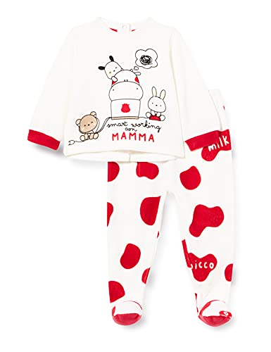 chicco Baby Completino Maglietta E Pantaloni w Ciniglia zestaw piżamowy