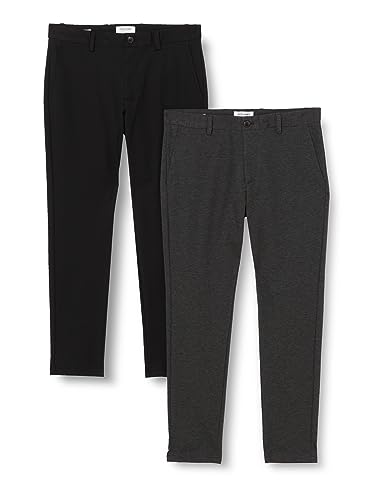 JACK & JONES spodnie męskie, Czarny/opakowanie: ciemnoszary melanż, 27W / 30L