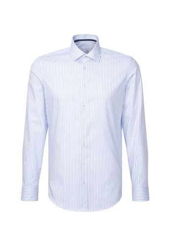 Seidensticker Męska koszula slim fit z długim rękawem, jasnoniebieski, 40