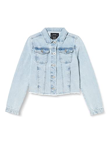 IKKS JUNIOR Chłopięca kurtka dżinsowa, Bleach Blue, 8 Lat