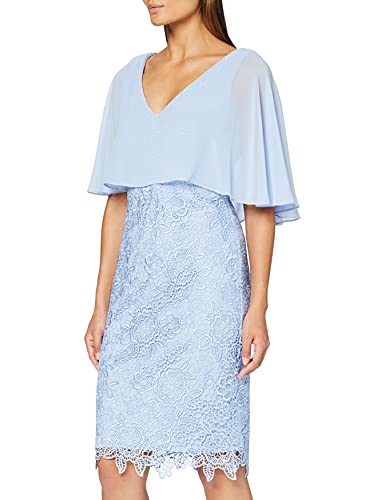 Gina Bacconi Sukienka koktajlowa z haftem, Nordycki błękit, 36 PL