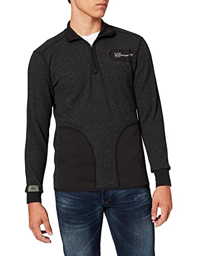 G-STAR RAW Heather Waffle Raw Construction T-Shirt męski, Wielokolorowy (Noir Htr D19913-c791-c530), S