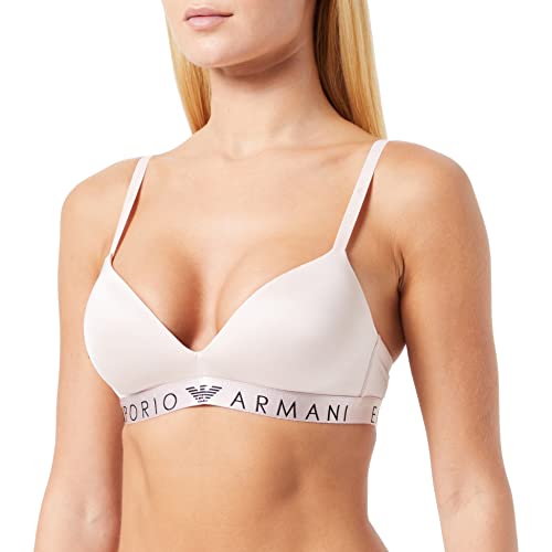 Emporio Armani Damski biustonosz z mikrofibry Iconic, ró?owy (powder pink), L