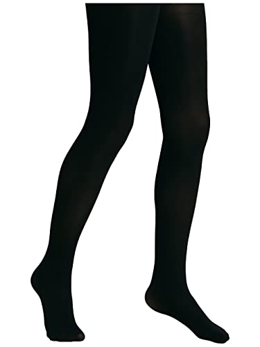 Conte elegant Dziewczęce welurowe eleganckie rajstopy dziecięce, czarny, 146/152 cm