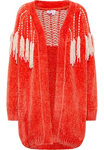 aleva Damski kardigan szenilowy 19025229-AL04, pomarańczowy, XL/XXL, pomarańczowy, XL-XXL