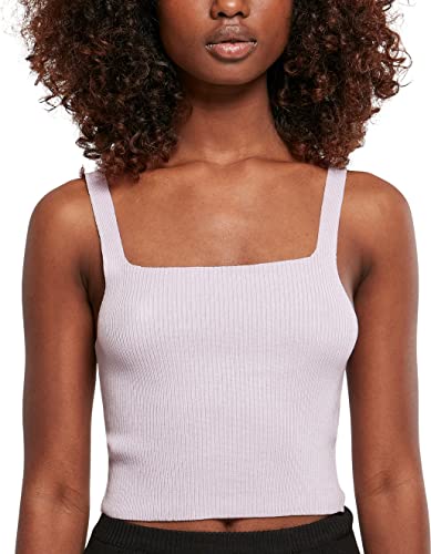 Urban Classics Women's Ladies Cropped Knit Top T-Shirt, liliowy, 4XL
