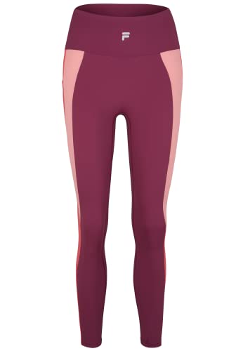Fila Damskie rajstopy z wysokim stanem Rabenau, Amaranth-rouge Red-flamingo Pink, XL