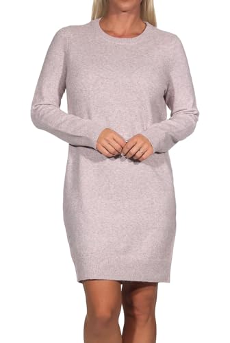 VERO MODA Damska sukienka VMDOFFY LS O-Neck Sukienka GA NOOS Woodrose/Detail:Melange, L, Woodrose/Detail:melange, L