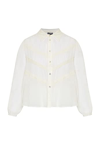 DreiMaster Vintage Damska bluzka bawełniana, wełniana biel, XS, biały (wollweiss), XS