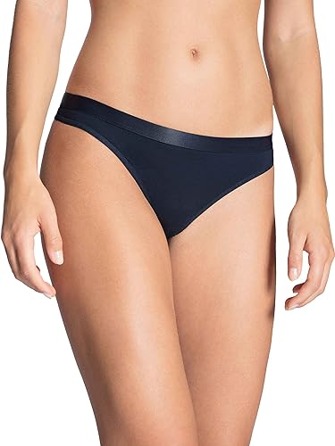 CALIDA Naturalne Joy Stringi damskie, Niebieski (Dark Lapis Blue 339), S