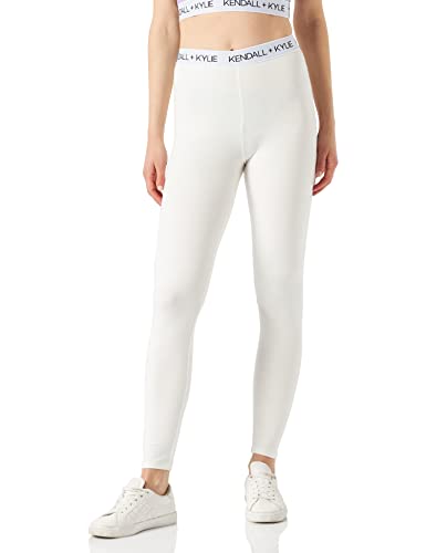 KENDALL & KYLIE Legginsy damskie, Off White, L