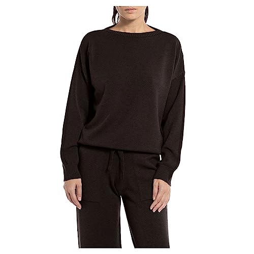 Replay Sweter damski, 601 Deep Brown, XL