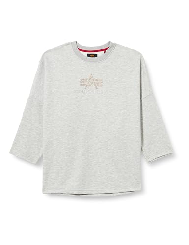 Alpha Industries Damska bluza Crystal Os Sweater Wmn, 17-Grey Heather, M