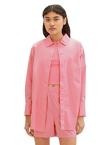 TOM TAILOR Denim Damski bluzka w paski 1032792, 31685 - Fresh Pink, XL