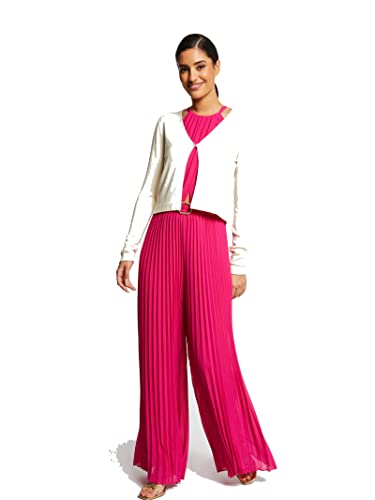 Morgan damska kamizelka z długim rękawem z dekoltem w serek MZINA Ivory TS, Kość słoniowa, S