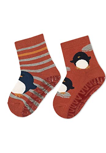 Sterntaler Niemowlęta FLI AIR DP pończochy dziecięce z pingwinami, brązowe, 28, brązowy