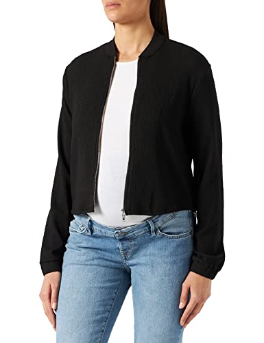 Supermom Damska kurtka z długim rękawem czarna kurtka z dzianiny, Black - P090, 44 PL