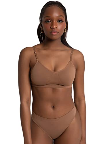 Capezio Damski biustonosz bezszwowy, przezroczysty, Mocha, M