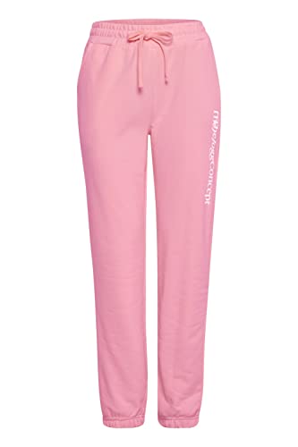 THEJOGGCONCEPT JCSAFINE spodnie do biegania – damskie spodnie do biegania ze ściągaczem i napisem Regular Fit, Rosebloom (152214), M