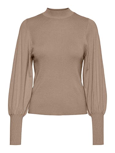 bestseller a/s Damski sweter VVMHOLLYKARISPUFF LS Highneck BLO.GA Boo Pullover, Silver Mink, S