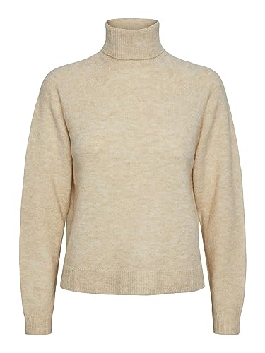 PIECES Damski sweter z golfem PCJULIANA, whitecap gray, L