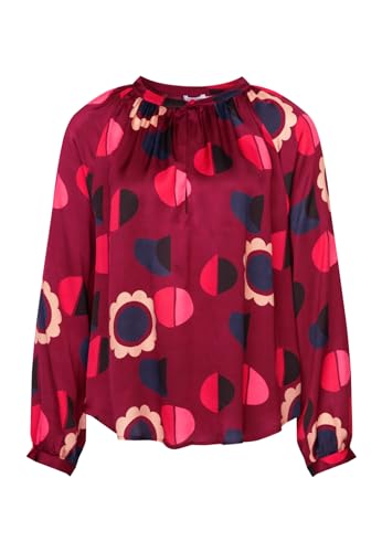 Seidensticker Damska bluzka - modna bluzka - Regular Fit - Okrągły dekolt - Długi rękaw - 100% wiskoza, koralowy, 38