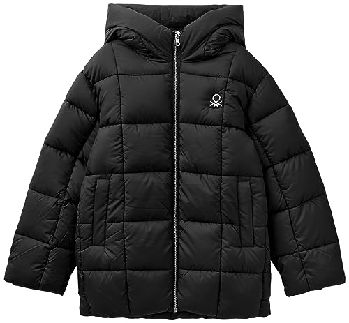 United Colors of Benetton Kurtka Dziewczynki i dziewczęta, Nero 100, S