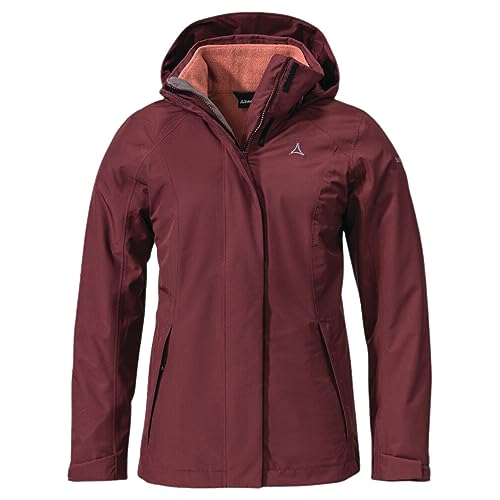 Schöffel Damska kurtka 3 w 1 Partinello L, Dark Burgundy, 48